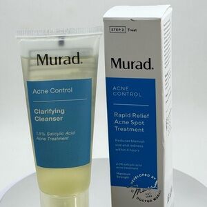 Murad Acne Control Clarifying Cleanser & Rapid  Relief Acne Spot treatment 1.5oz